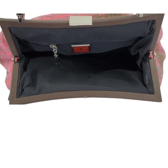 Cole Haan Pink Plaid Clutch EUC - Picture 2 of 7